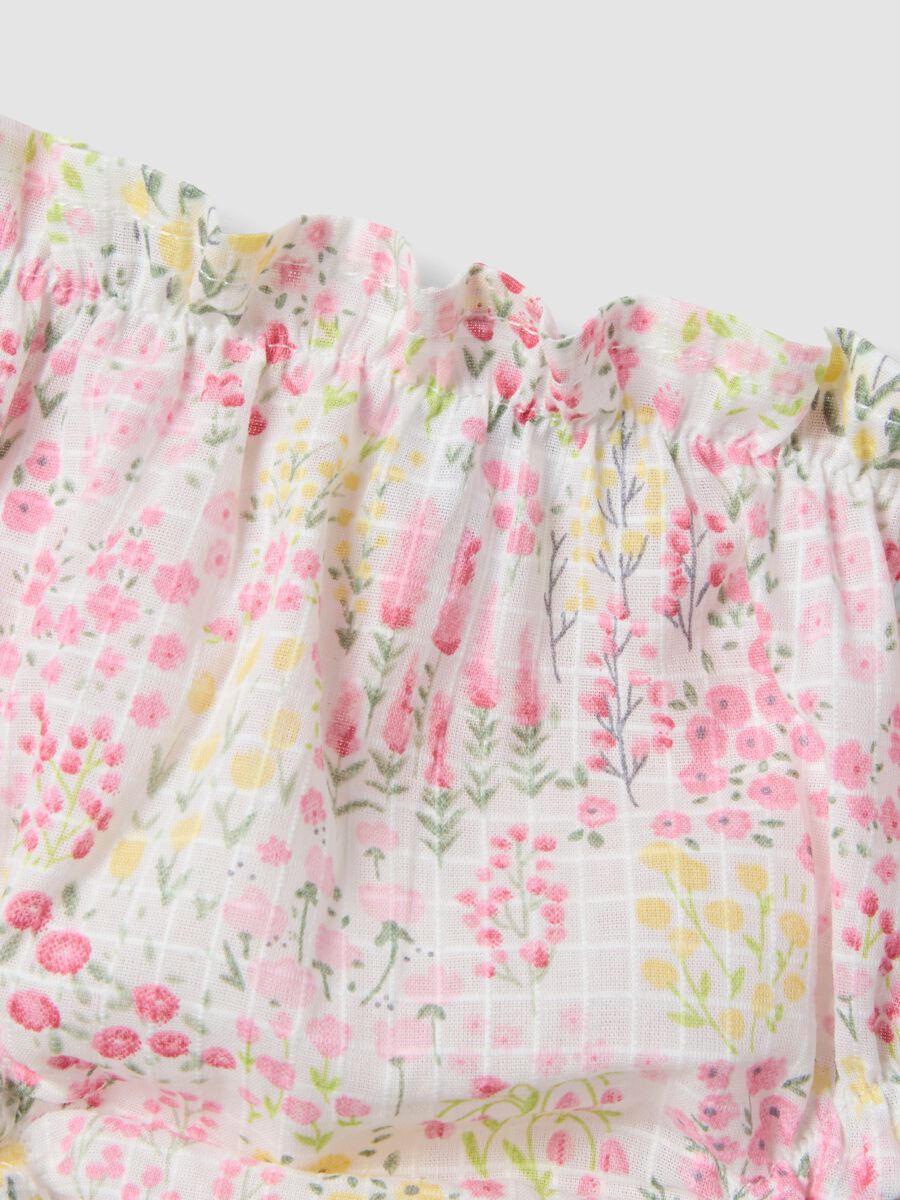 Newborn girl's regular fit multicolour pure cotton set_3