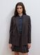 Blazer marron regular en viscose stretch &agrave; micro-carreaux_2