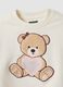Pure cotton crew-neck set with teddy bear print for girls_2