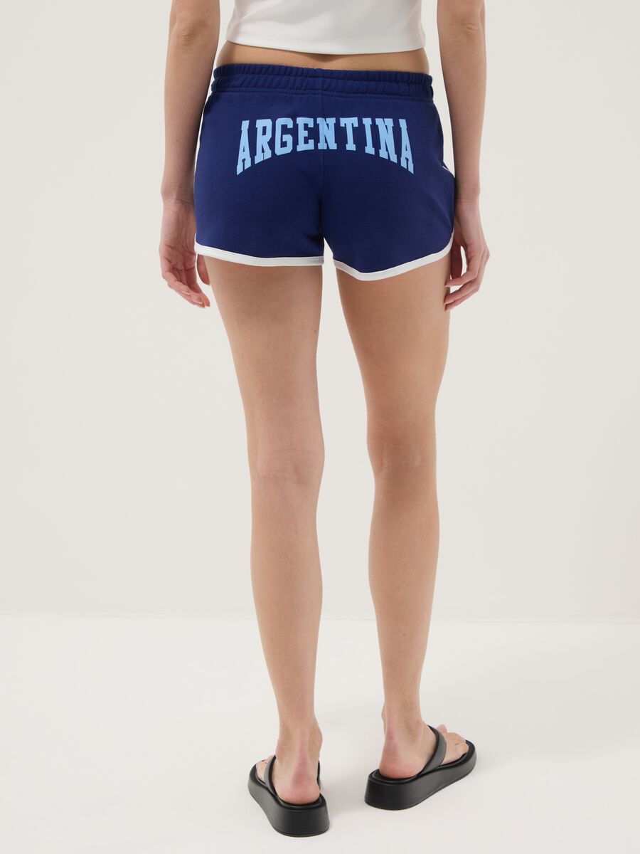 Blue pure cotton shorts with elasticated waist, regular fit_2