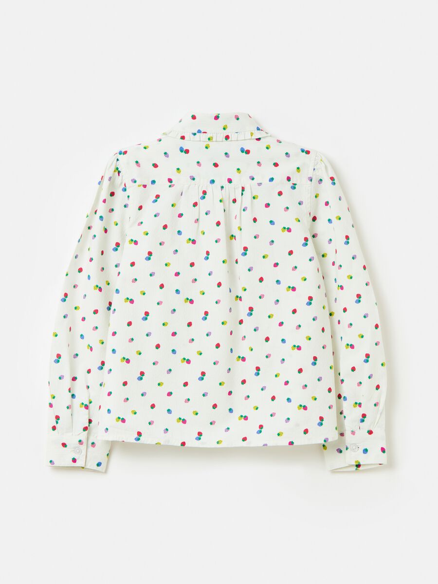 Cotton shirt with strawberries print_1