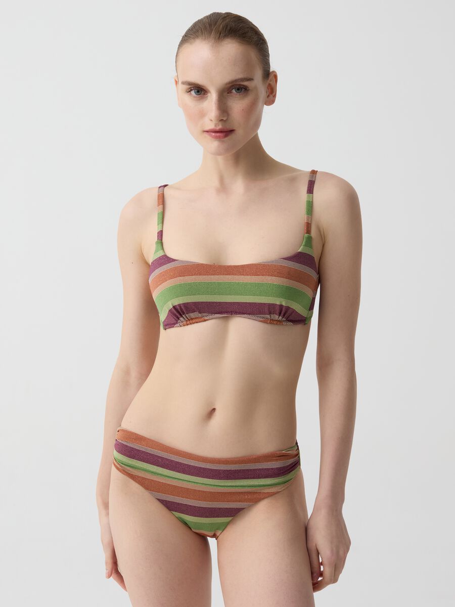 Bikini briefs with multicoloured striped lurex_0