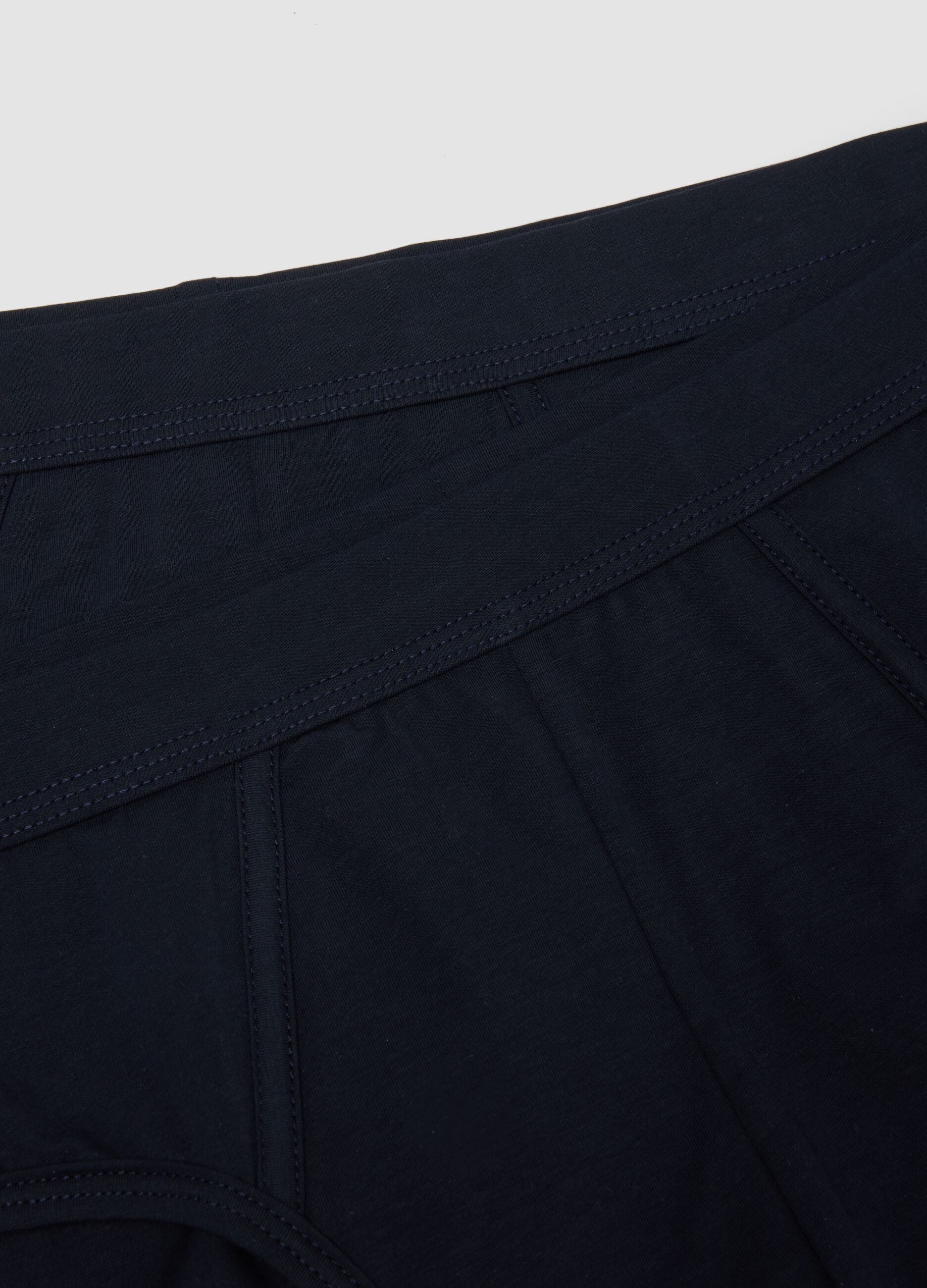 2-pack of blue stretch mercerised cotton briefs