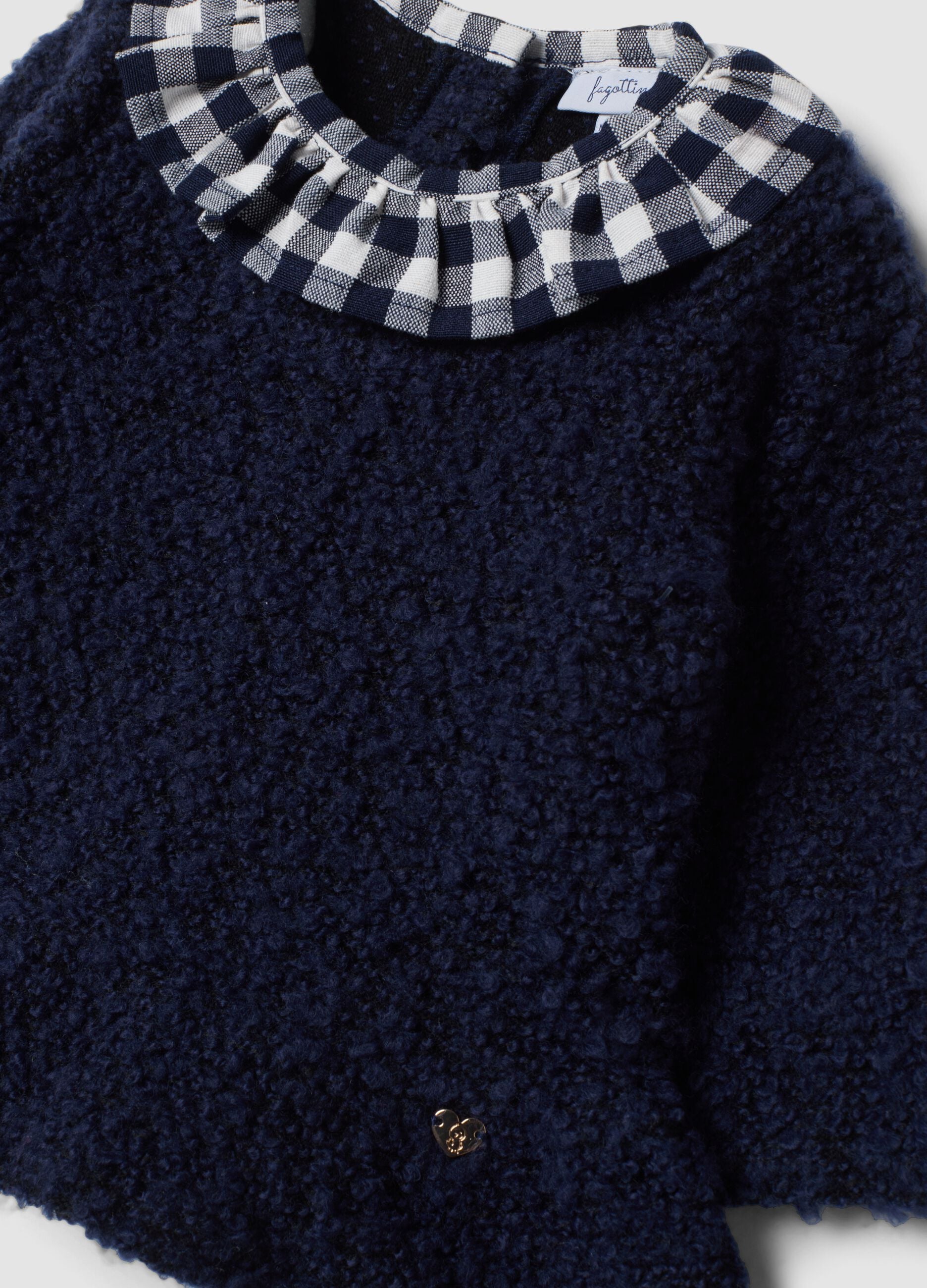 Navy two-piece cotton-blend set