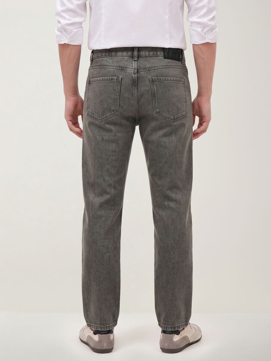 Grey regular-fit jeans in a cotton, lyocell and viscose blend_3