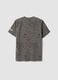 Grey pure cotton crew-neck Minecraft print T-shirt_1