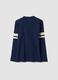 Blue pure organic cotton T-shirt with college print for boys_5
