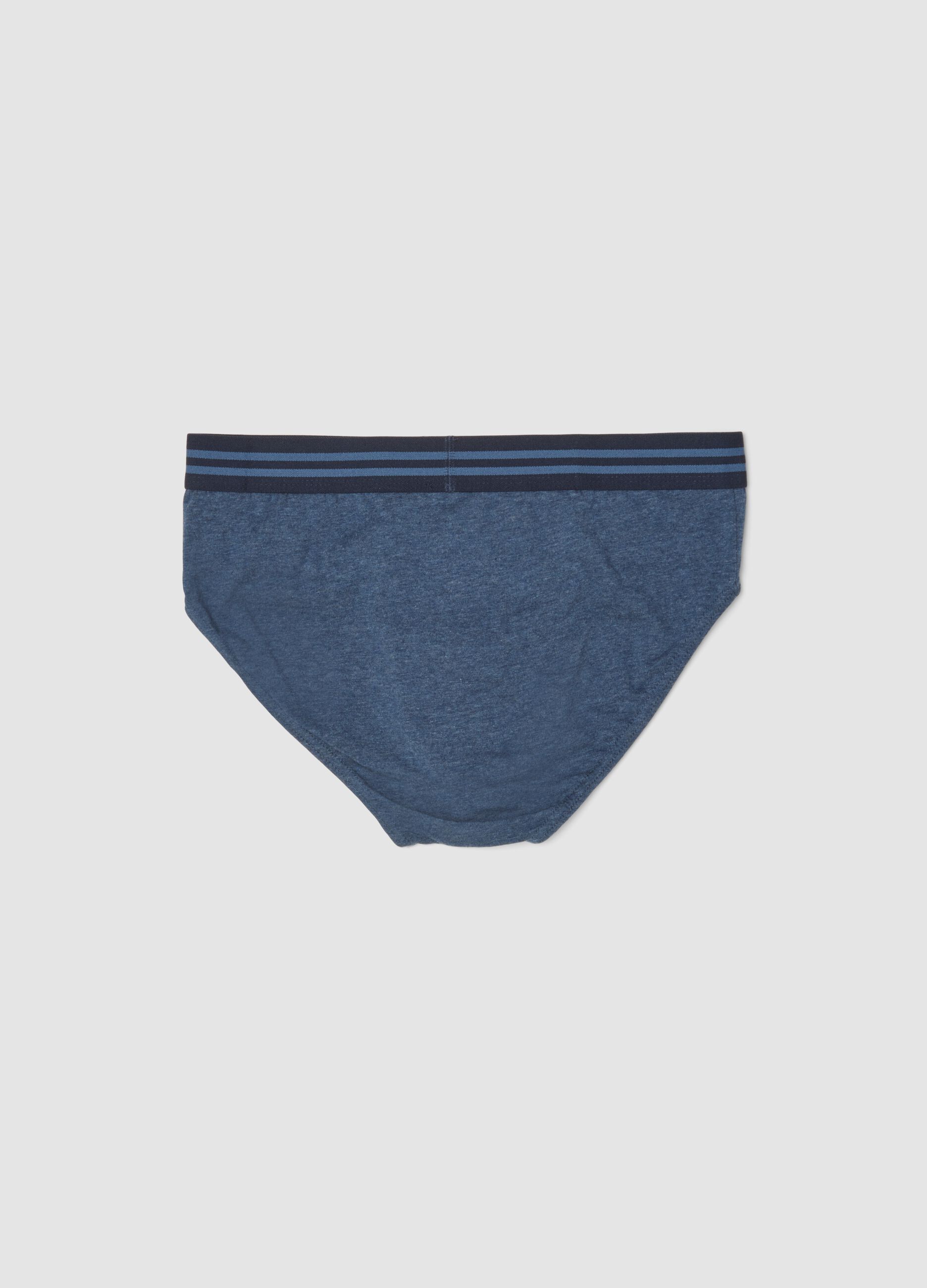 Men&rsquo;s multicolour jersey briefs 3-pack in stretch organic cotton