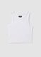 Girls&rsquo; white ribbed fitted stretch-cotton vest top_3