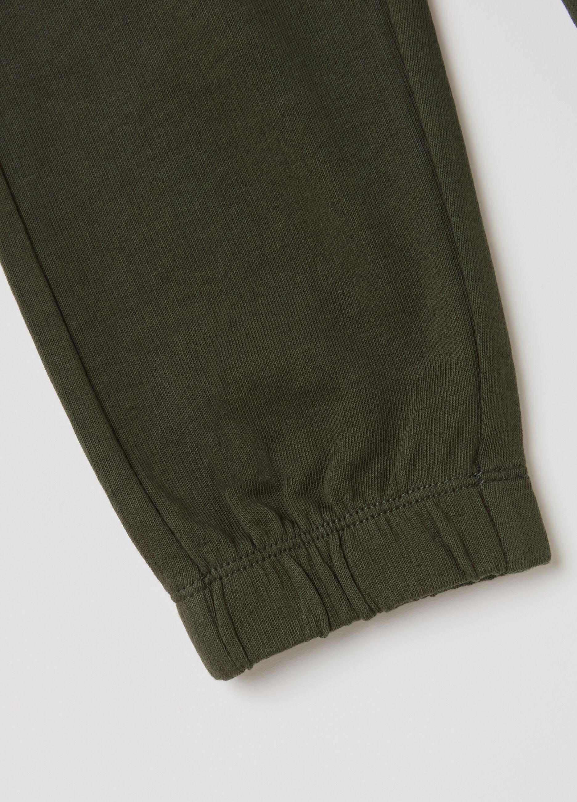 Joggers with drawstring and elasticated trims