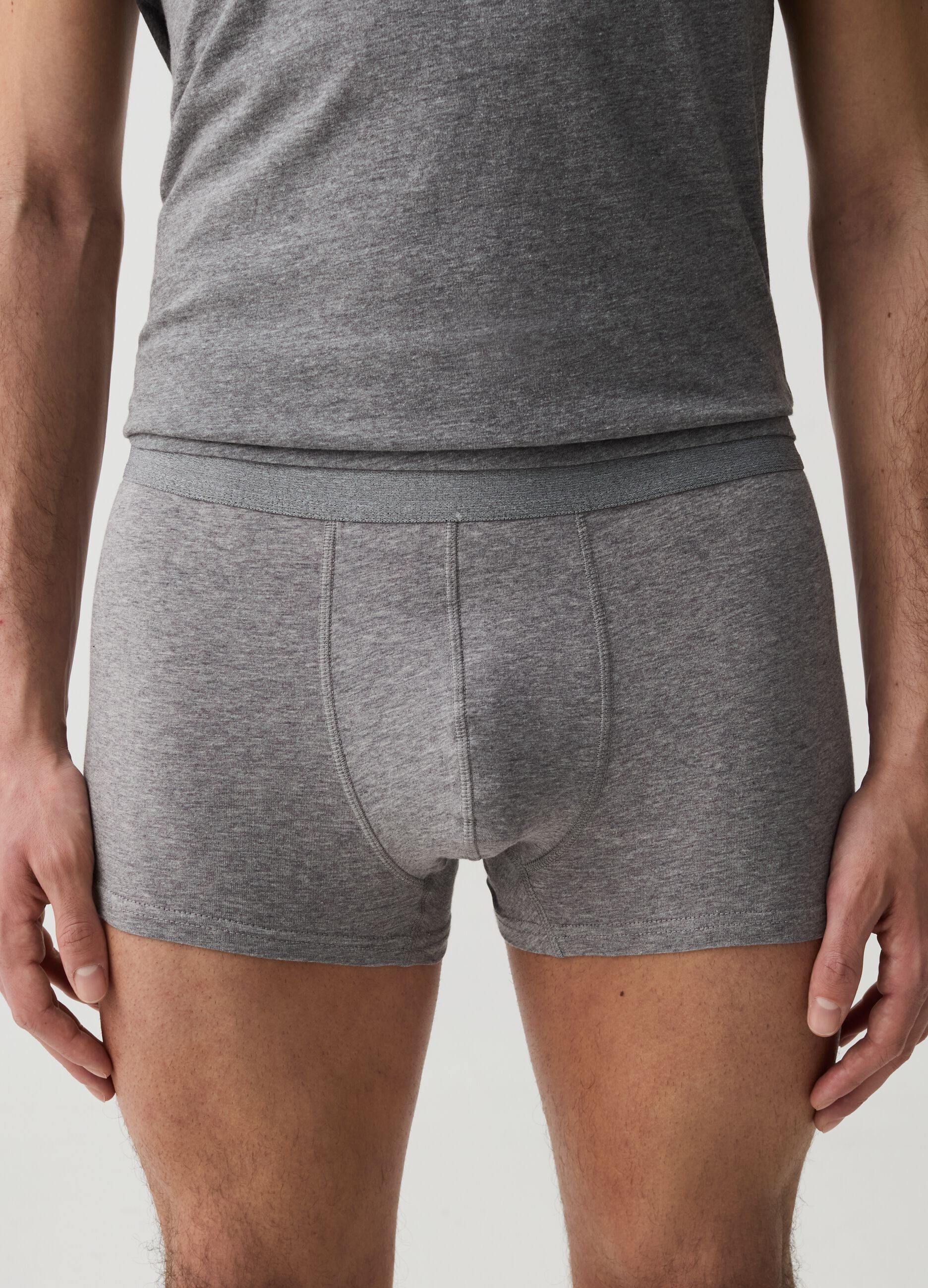 Three-pack stretch organic cotton boxer shorts