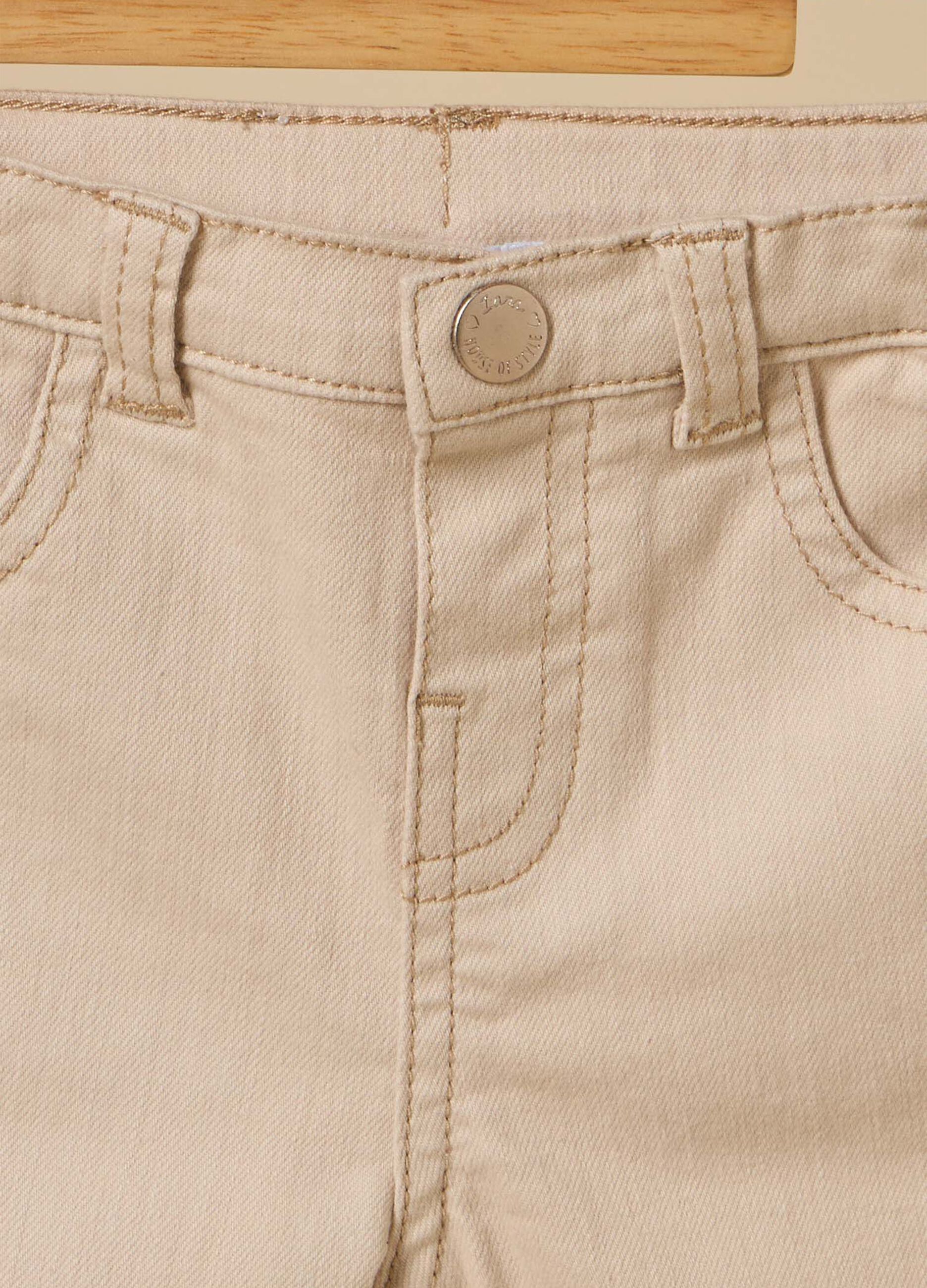 Pantaloni IANA in cotone stretch neonata