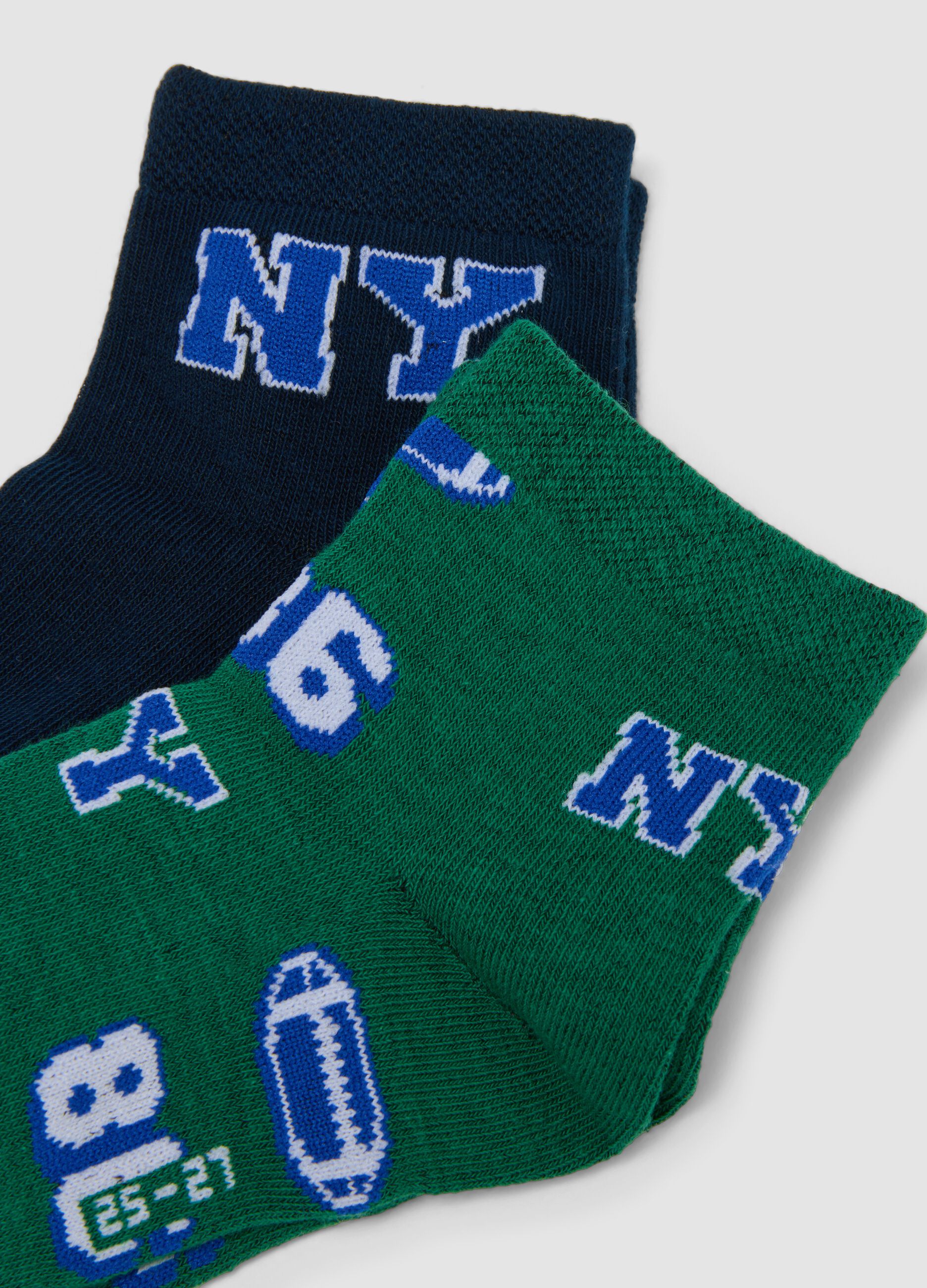 3-pack of multicolour short socks in stretch organic cotton for boys
