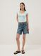 Blaues T-Shirt aus elastischer Baumwolle_1