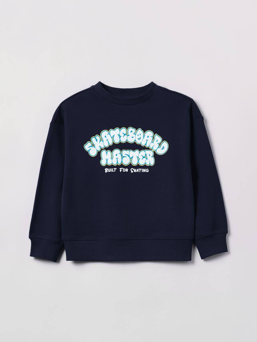 Sweatshirt in cotton with printed lettering_0