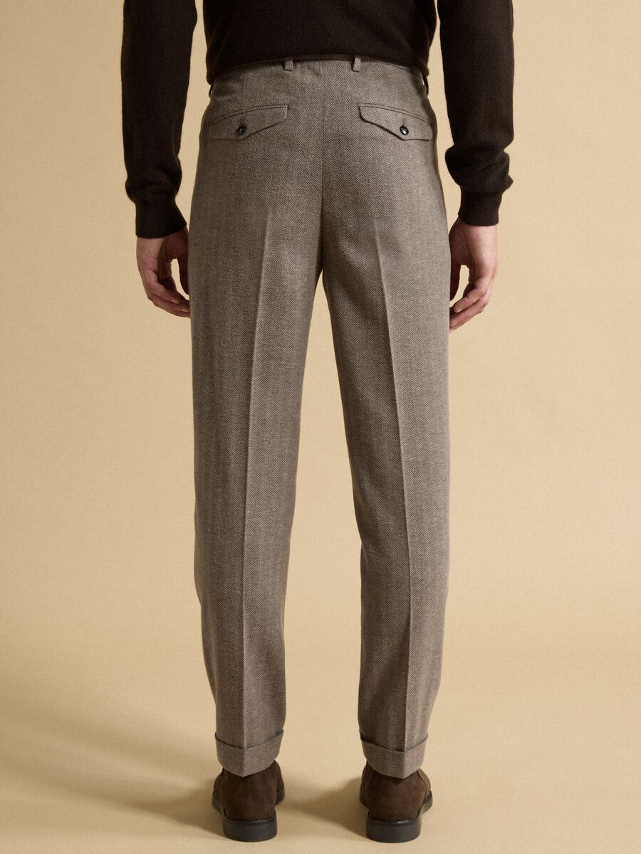 Grey regular-fit stretch viscose trousers_2