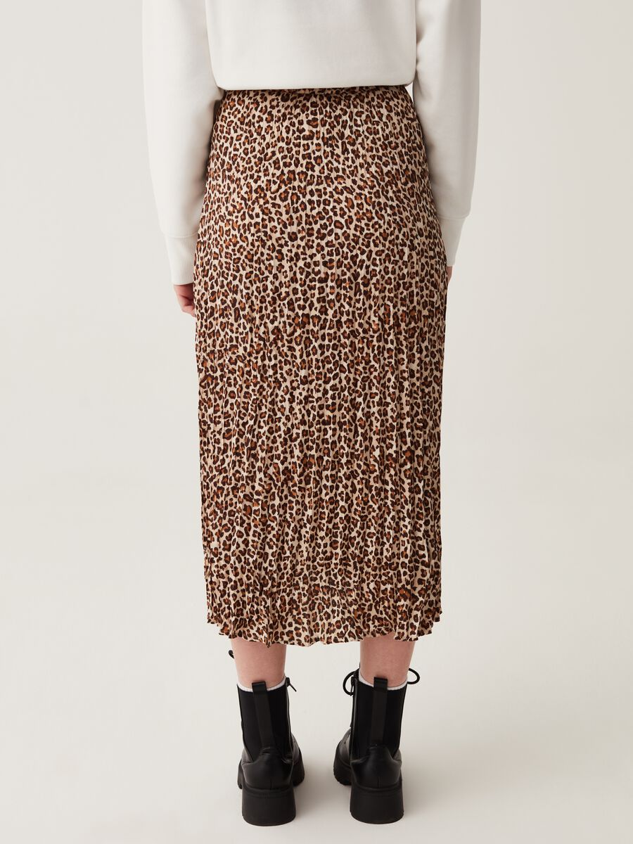 Pleated midi skirt with dappled pattern_2