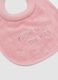 2-pack of pink and white organic cotton-blend bibs with embroidery_2