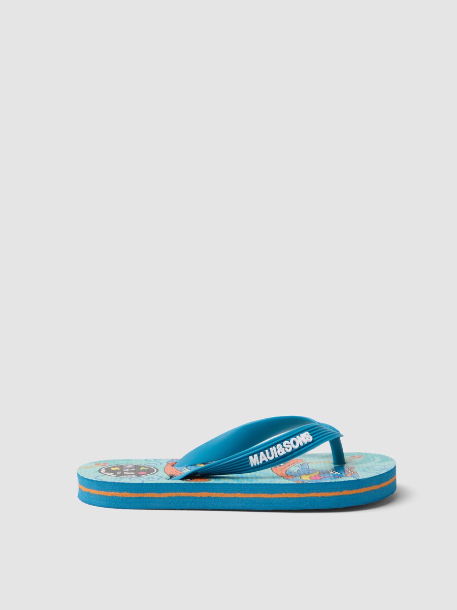 Kinderpantoffeln in Blau und Orange mit Haidesign_0