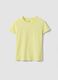 T-shirt amarela de algod&atilde;o el&aacute;stico para rapariga, corte regular_3