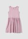 Girls&rsquo; pink sleeveless pure cotton dress, regular fit_0