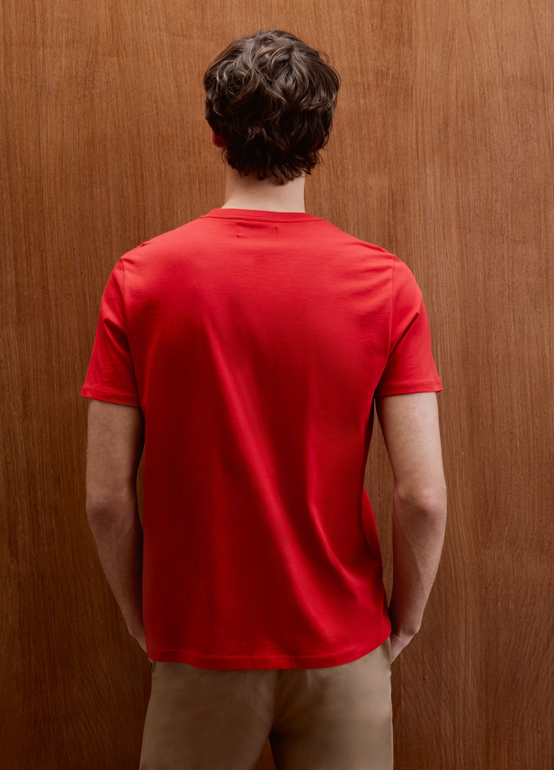 Camiseta cuello redondo de algodón