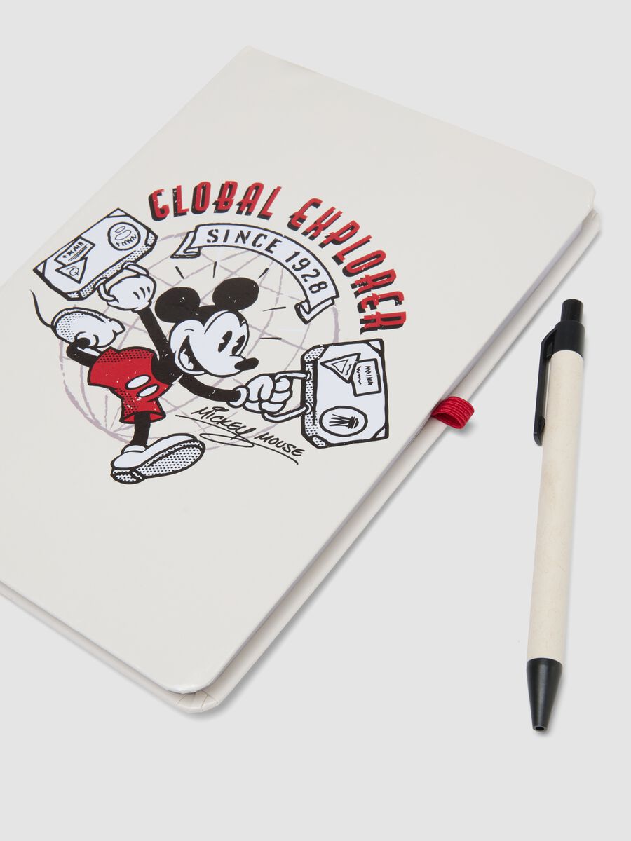 White Mickey & Friends notebook with pen_1