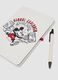 White Mickey & Friends notebook with pen_1