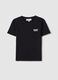 Schwarzes slim fit T-Shirt aus reiner Baumwolle mit Schriftzug_4