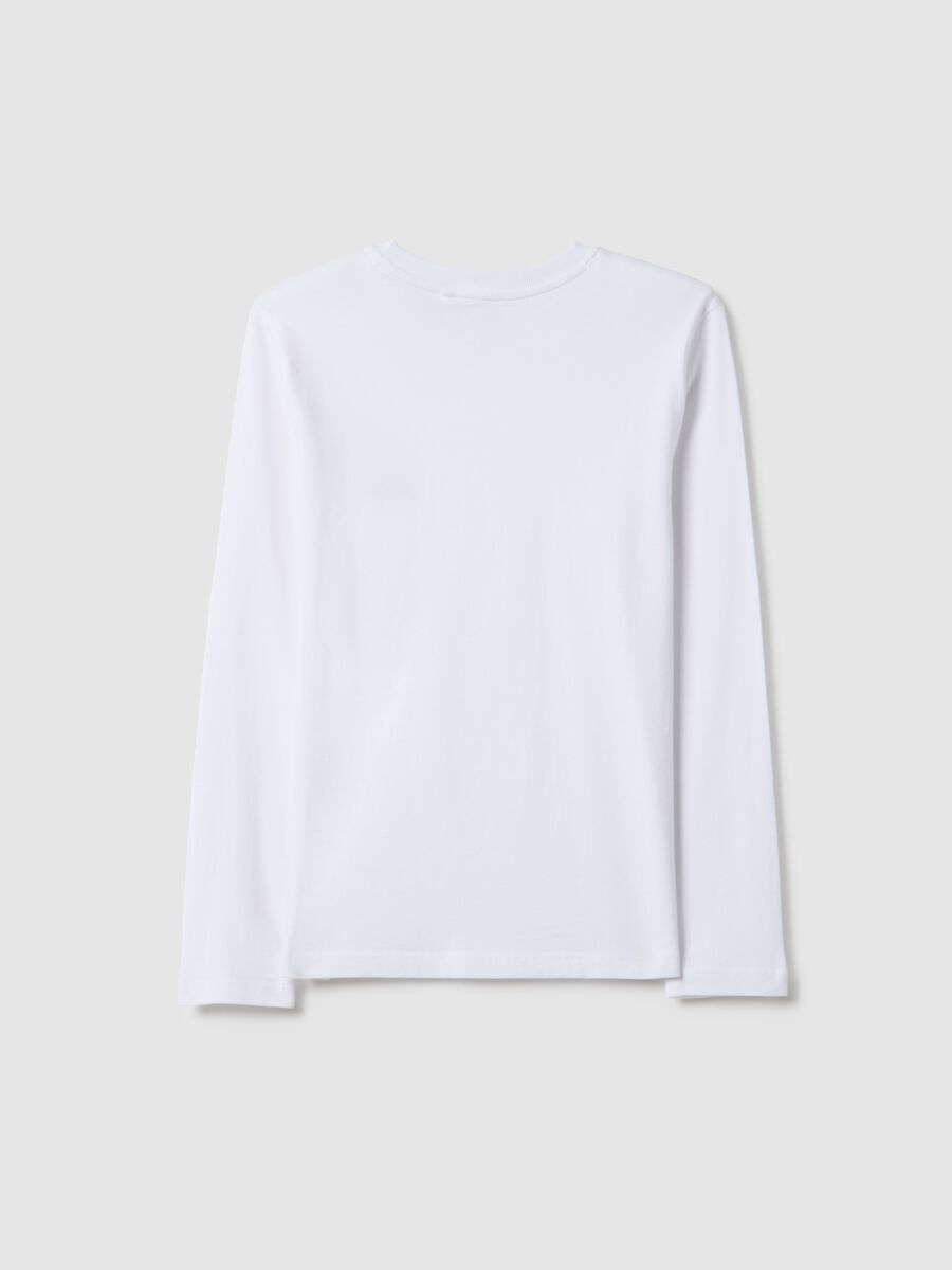 White pure cotton regular fit t-shirt for boys_4