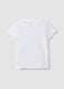 Girls&rsquo; white stretch cotton T-shirt, regular fit_1