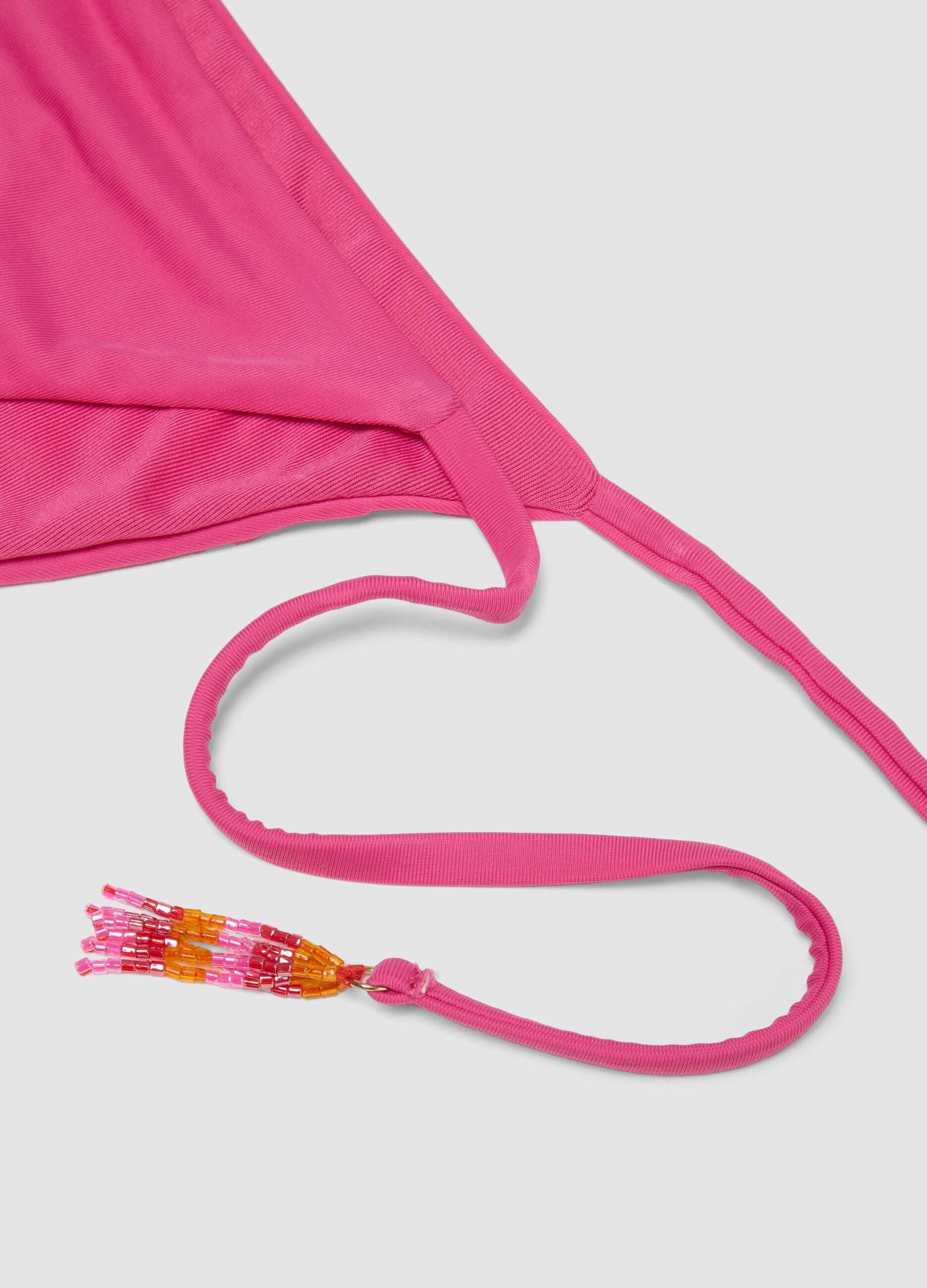 Pink bikini bottoms in stretch fabric