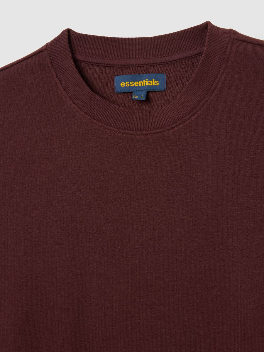 Brown cotton-blend sweatshirt regular fit_5
