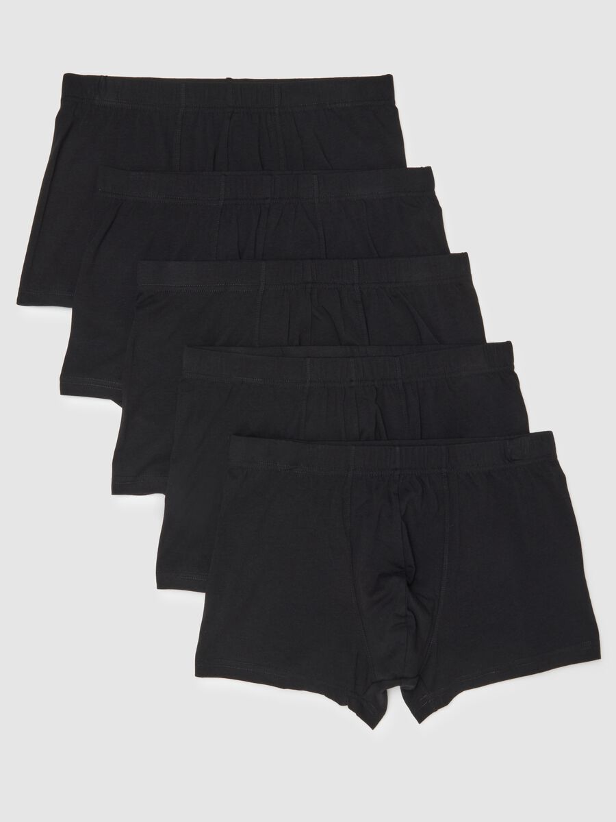 Multipack of black stretch cotton boxers with regular fit_4