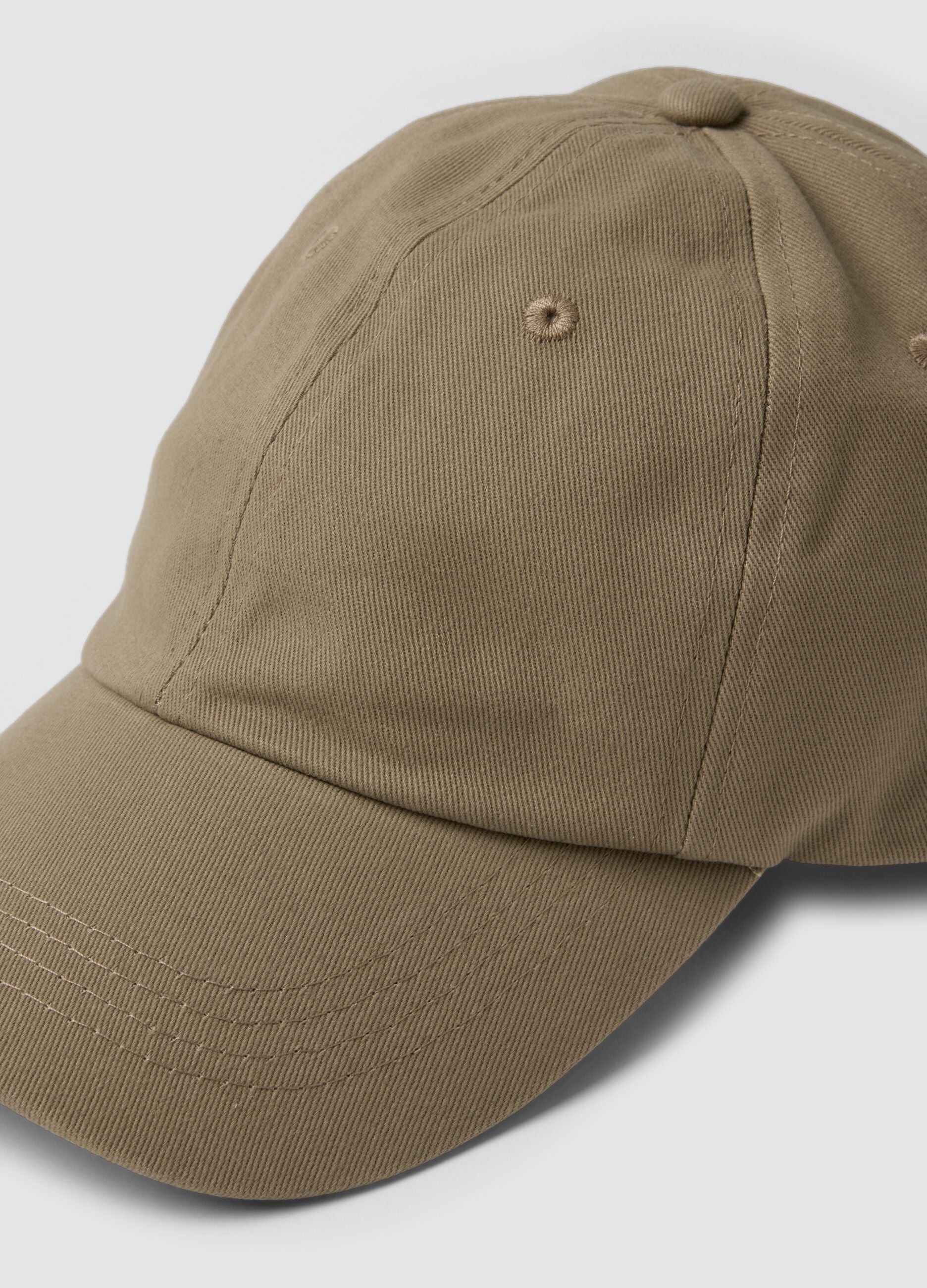 Beige Baseballcap aus reiner Baumwolle