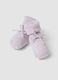 Botinhas rosa em malha de algod&atilde;o org&acirc;nico para beb&eacute; menina_1