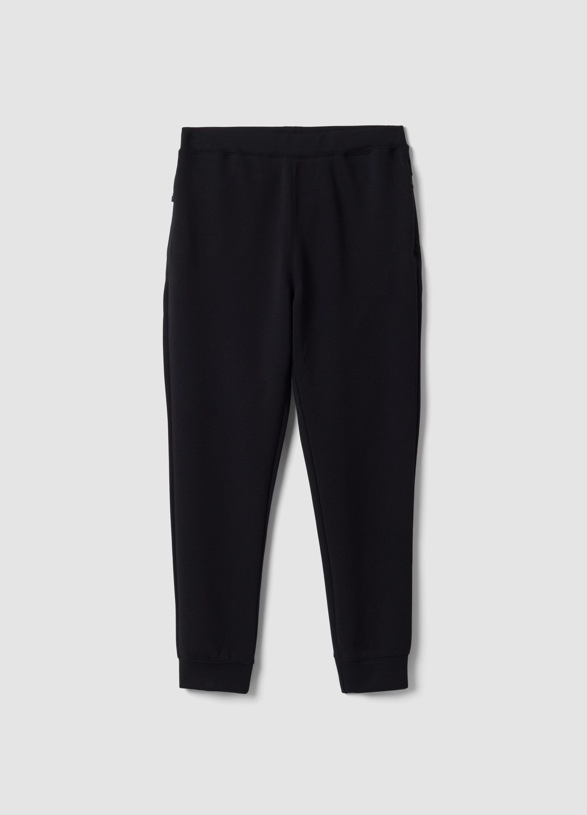 Black regular-fit joggers in stretch Easy Dry fabric