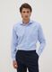 Light blue slim-fit pure cotton no-iron shirt with cutaway collar_0
