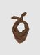 Brown wool-blend scarf with embroidery_0