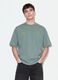 Braunes, kurzes Boxy-Fit T-Shirt aus reiner Baumwolle mit Print_0