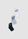 3-pack of multicolour short socks in stretch organic cotton for boys_0