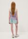 Purple pure-cotton gradient shorts for girls, relaxed fit_1