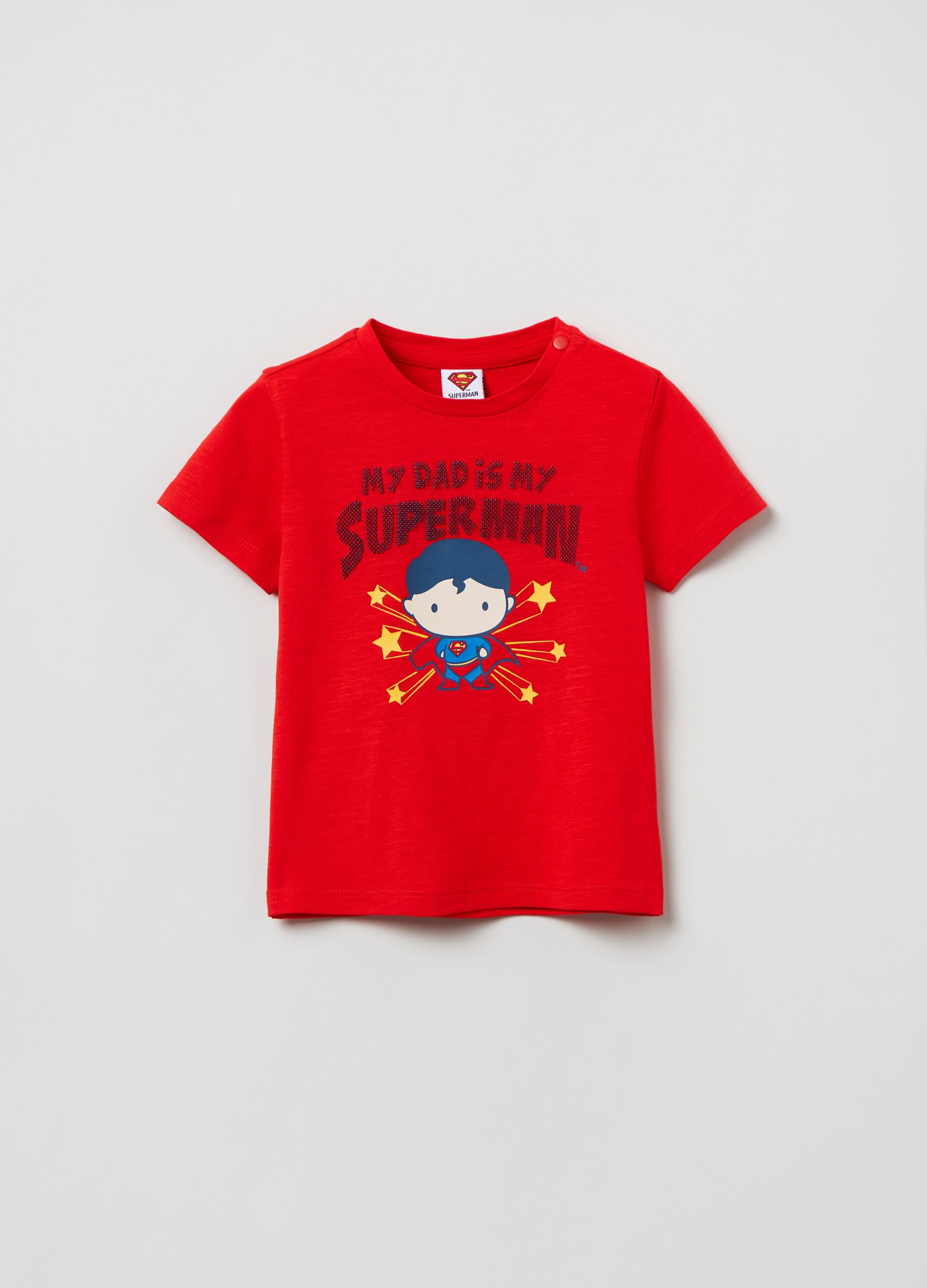 T-shirt in cotone con stampa Superman