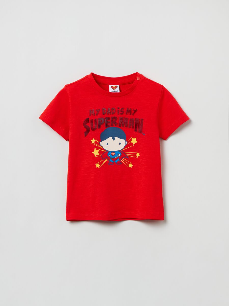 Camiseta de algodón con estampado Superman_0