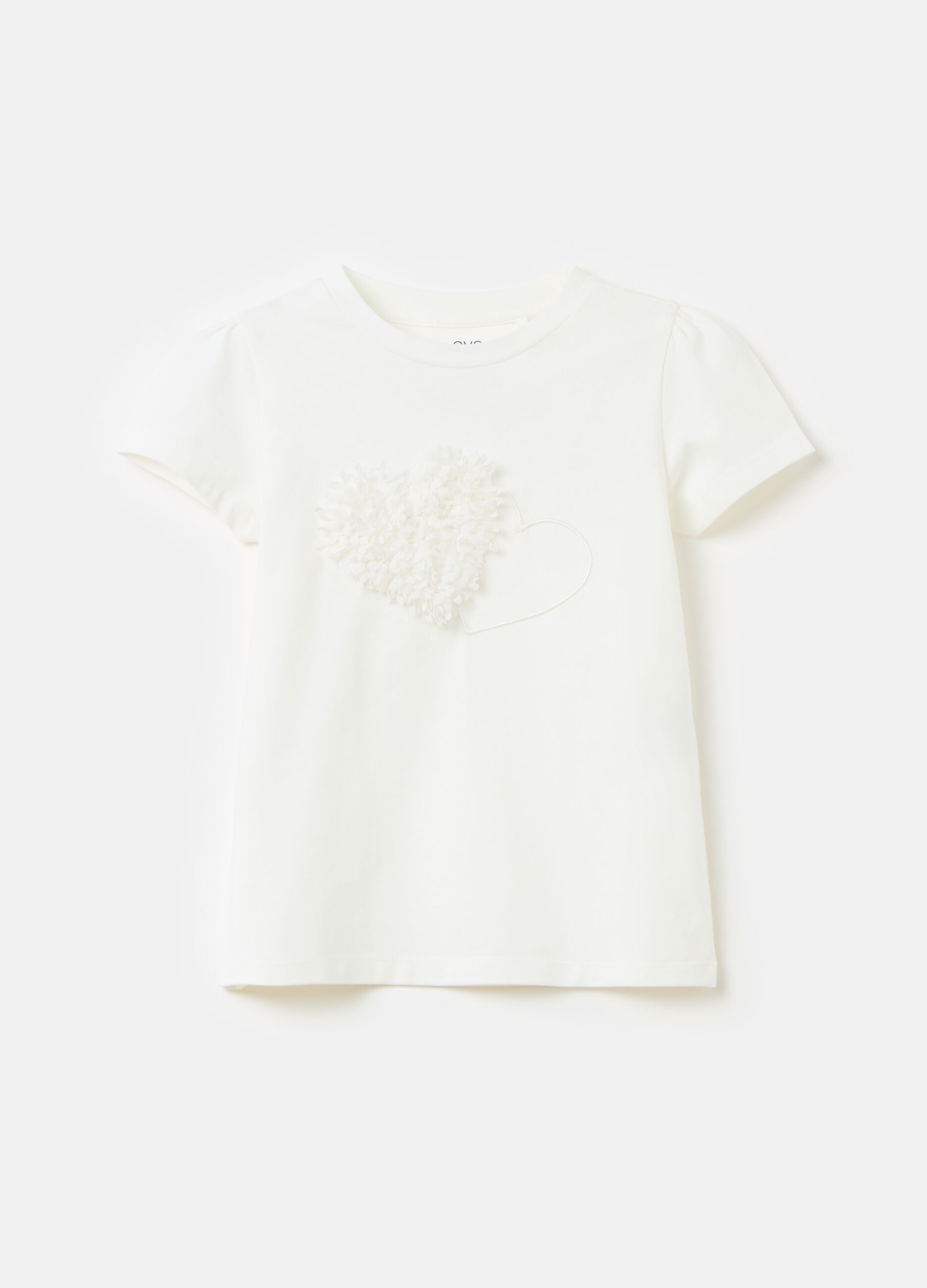 T-shirt with heart application