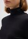 Black Cotton Blend Regular Fit Turtleneck_3