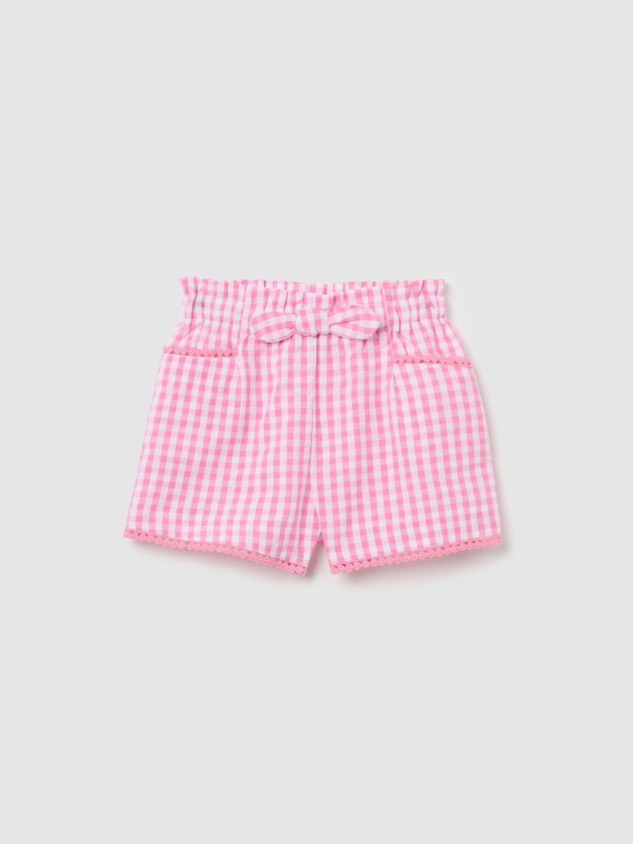 Girls&rsquo; multicoloured shorts in 100% cotton with regular fit_0