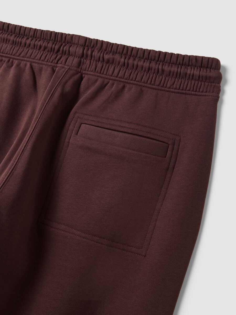 Braune Jogginghose aus Baumwollmix mit B&uuml;ndchenabschluss und Kordelzug_6