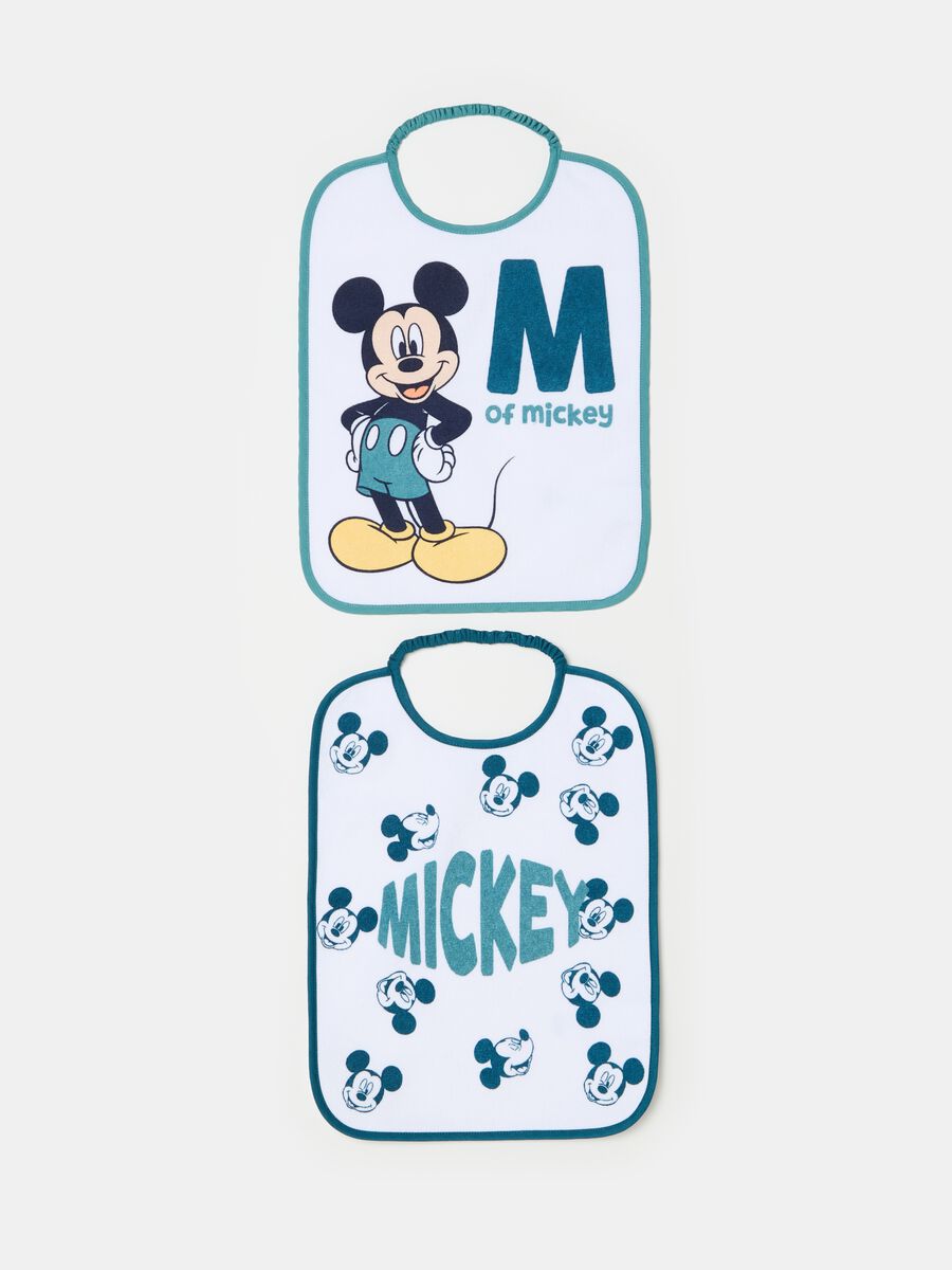 Two-pack bibs with PEVA backing and Mickey Mouse print_0