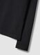 Schwarzes Shirt aus Bio-Stretch-Baumwolle mit Rundhalsausschnitt_5